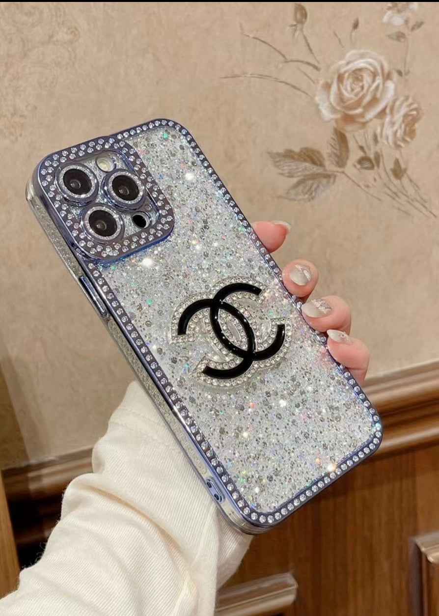 Glittery Clear Lux Phone case