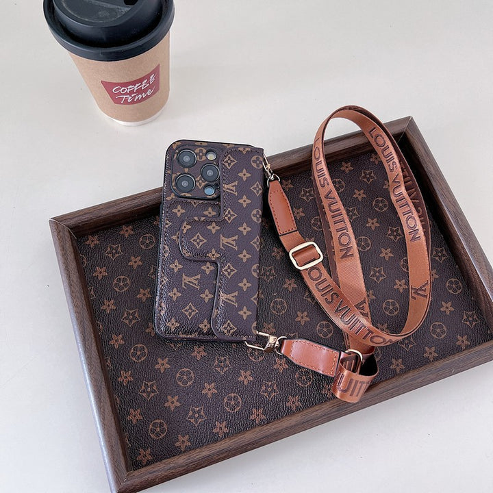 Luxury Side Card Holder Crossbody iPhone Case