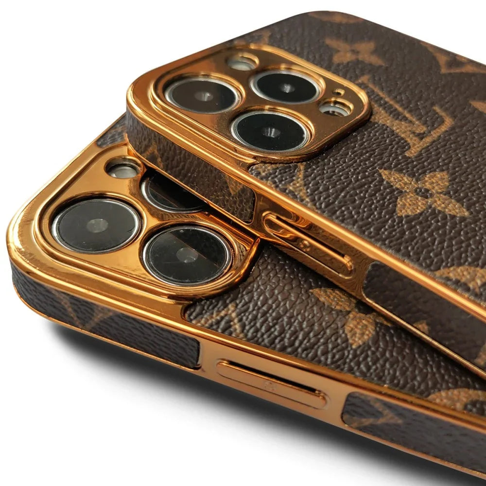 SOFT LUXURY IPHONE CASE WITH GOLDEN BORDER