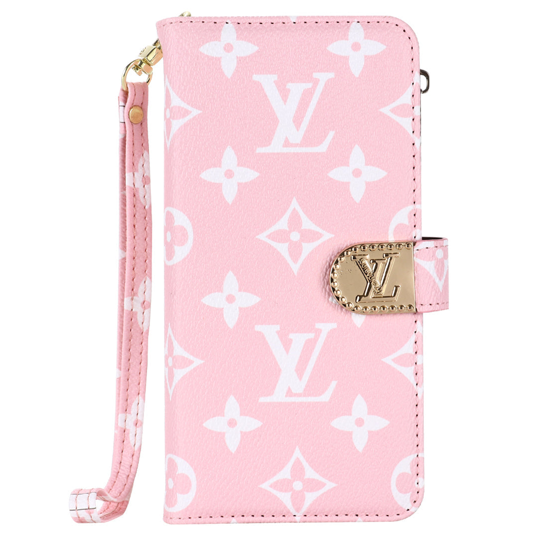 MONOGRAM CANVAS LEATHER WALLET SAMSUNG MOBILE PHONE CASE