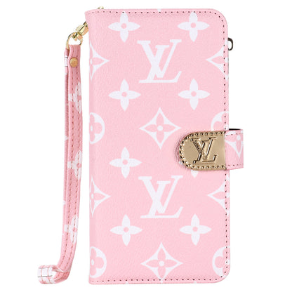 MONOGRAM CANVAS LEATHER WALLET SAMSUNG MOBILE PHONE CASE