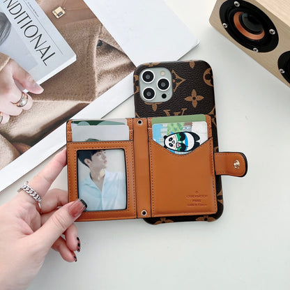 EMBROIDERED WALLET CARD HOLDER PHONE CASE