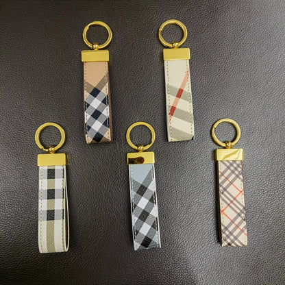 Classic BUR-Inspired Keychain Strap with Gold Accent