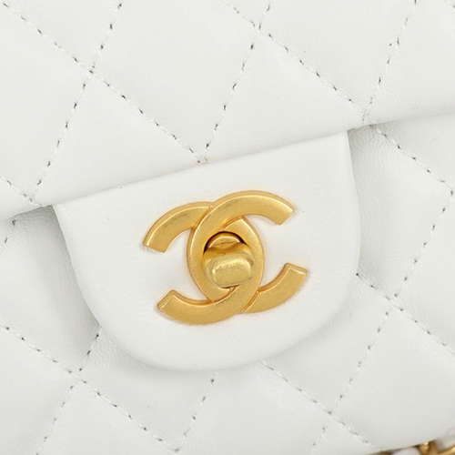 Chanel Mini Classic Lambskin Pearl Crush Flap Crossbody Bag