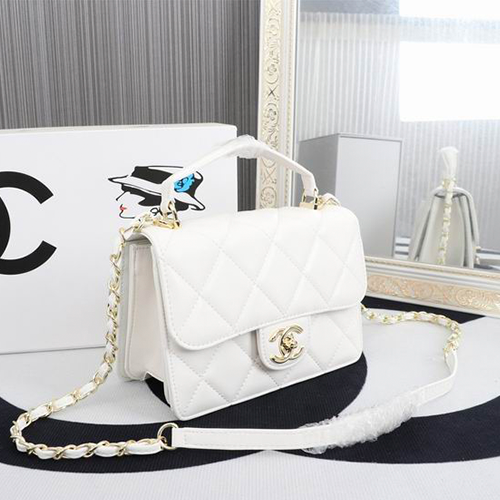 CHANEL Quilted Pouch Bag in Lambskin Leather