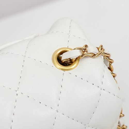 Chanel Mini Classic Lambskin Pearl Crush Flap Crossbody Bag