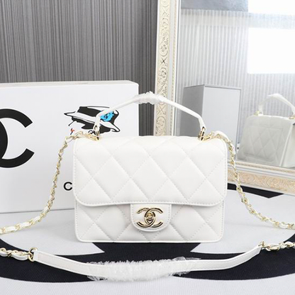 CHANEL Quilted Pouch Bag in Lambskin Leather