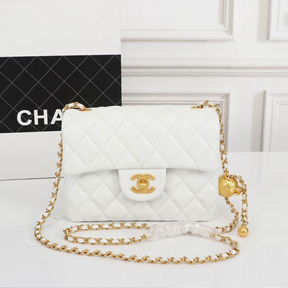 Chanel Mini Classic Lambskin Pearl Crush Flap Crossbody Bag