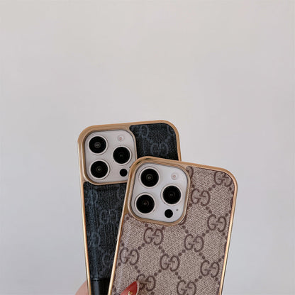 Latest Case Monogram Leather For iPhone