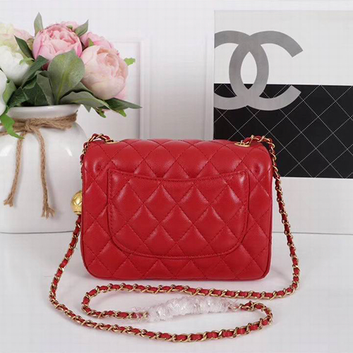 Chanel Mini Classic Lambskin Pearl Crush Flap Crossbody Bag