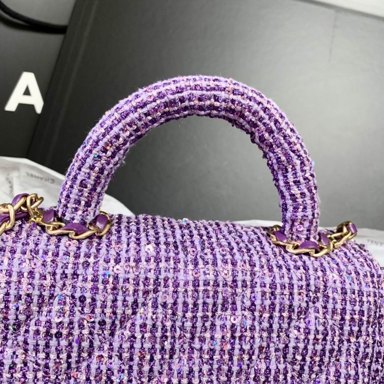 Chanel Tweed Bag with Top Handle