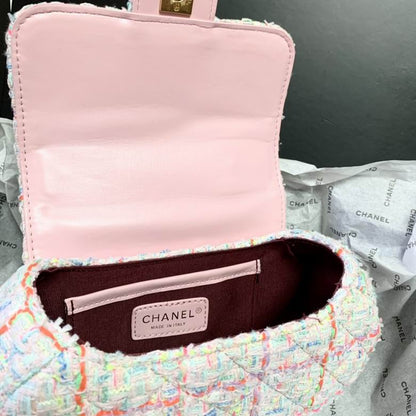 Chanel Tweed Bag with Top Handle