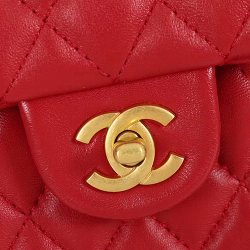 Chanel Mini Classic Lambskin Pearl Crush Flap Crossbody Bag