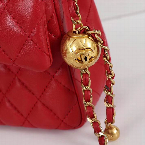 Chanel Mini Classic Lambskin Pearl Crush Flap Crossbody Bag