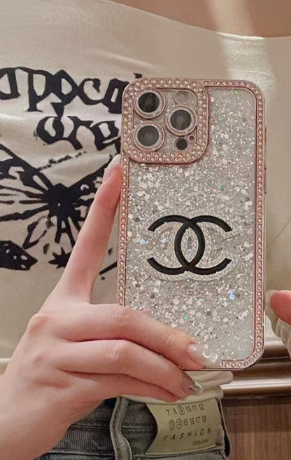 Glittery Clear Lux Phone case