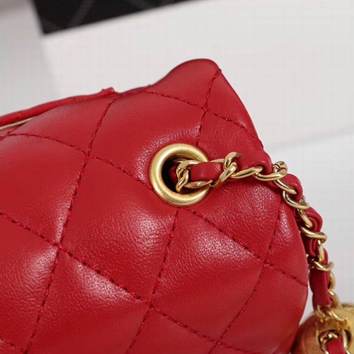 Chanel Mini Classic Lambskin Pearl Crush Flap Crossbody Bag