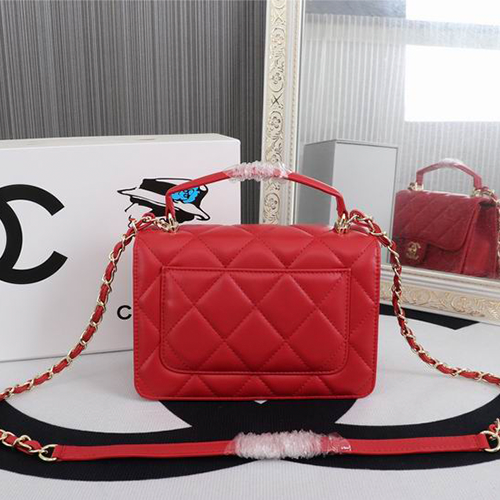 CHANEL Quilted Pouch Bag in Lambskin Leather