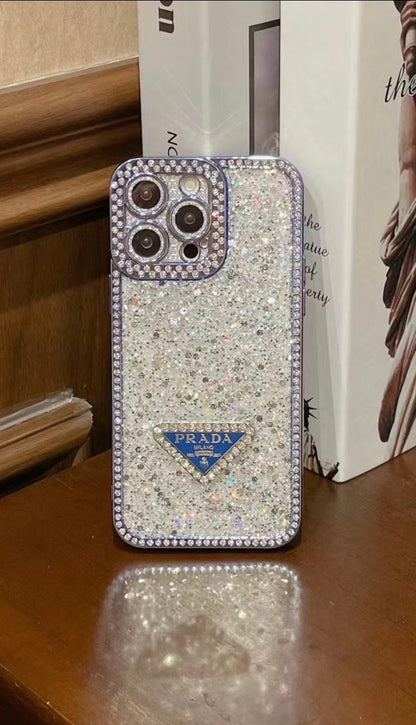 Glittery Clear Lux Phone case