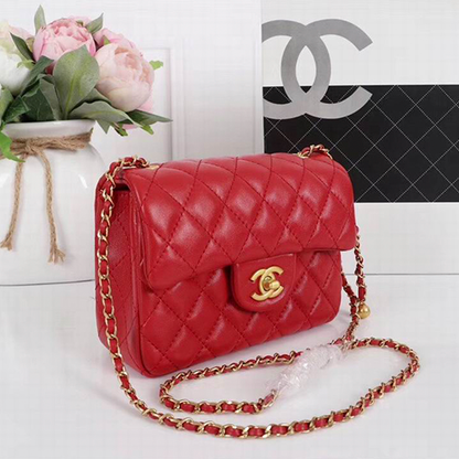 Chanel Mini Classic Lambskin Pearl Crush Flap Crossbody Bag