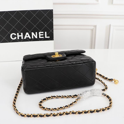 Chanel Mini Classic Lambskin Pearl Crush Flap Crossbody Bag