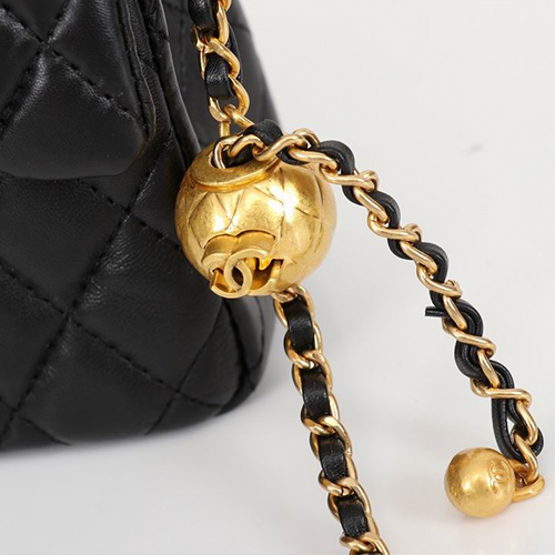 Chanel Mini Classic Lambskin Pearl Crush Flap Crossbody Bag