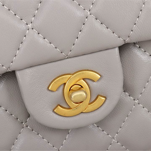 Chanel Mini Classic Lambskin Pearl Crush Flap Crossbody Bag