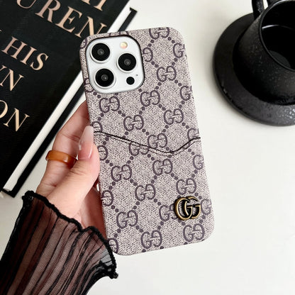 Classic Leather Monogram iPhone Case Card Holder