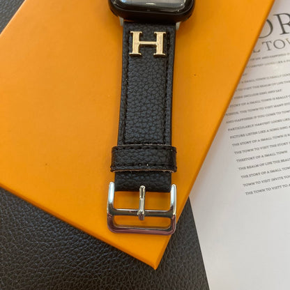 Genuine Pattern Leather Apple Watch Strap