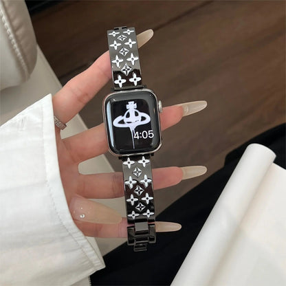 EMBOSSED METAL APPLE WATCH STRAP