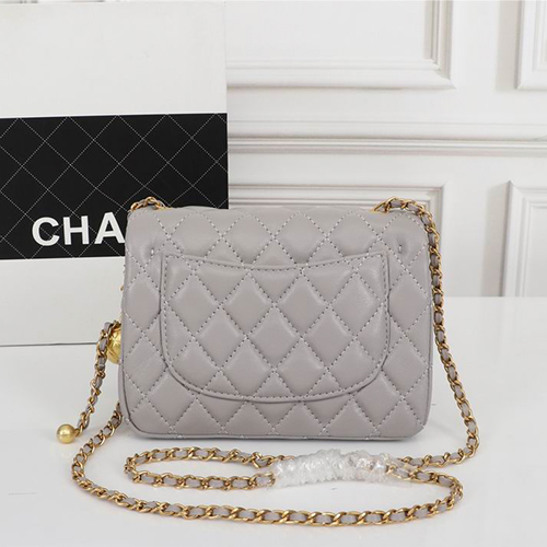 Chanel Mini Classic Lambskin Pearl Crush Flap Crossbody Bag