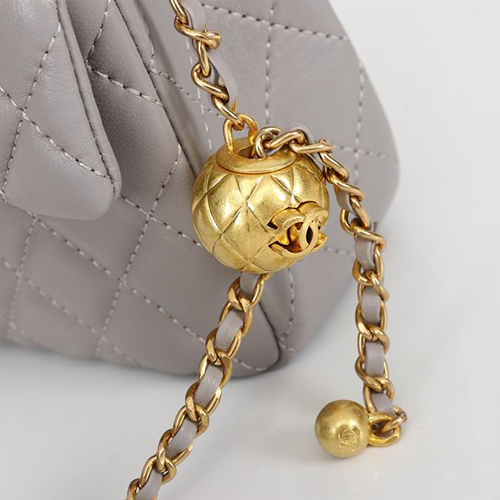 Chanel Mini Classic Lambskin Pearl Crush Flap Crossbody Bag