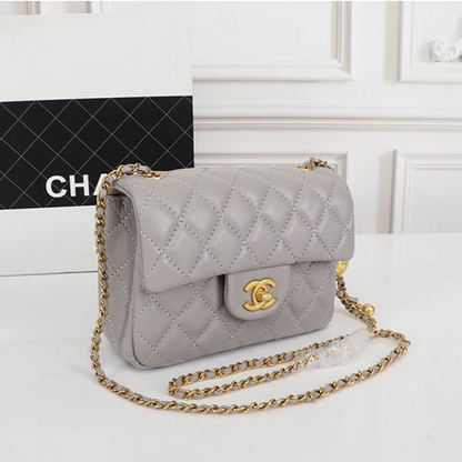 Chanel Mini Classic Lambskin Pearl Crush Flap Crossbody Bag