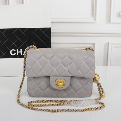 Chanel Mini Classic Lambskin Pearl Crush Flap Crossbody Bag