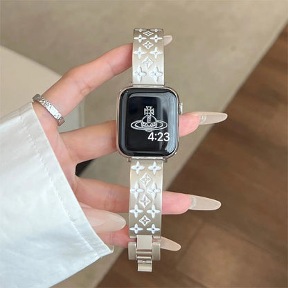 EMBOSSED METAL APPLE WATCH STRAP