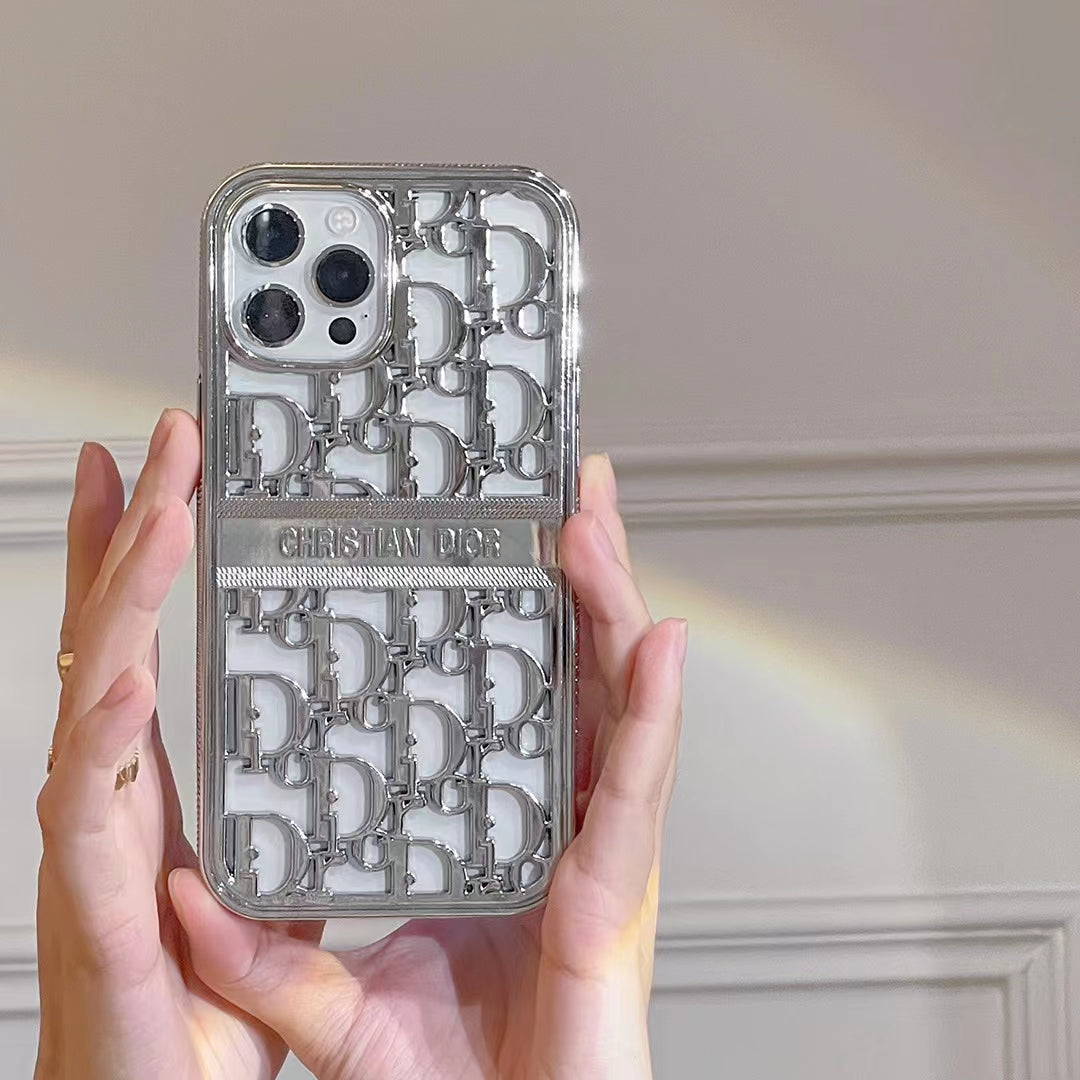 Funda suave para iPhone C.D de moda 3D de lujo