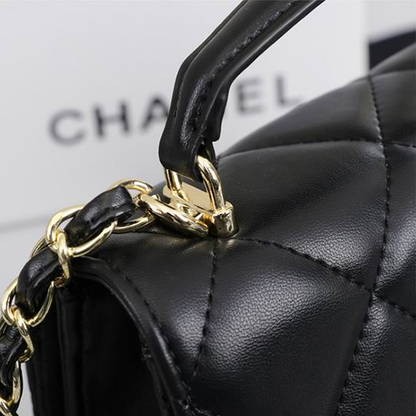 CHANEL Quilted Pouch Bag in Lambskin Leather