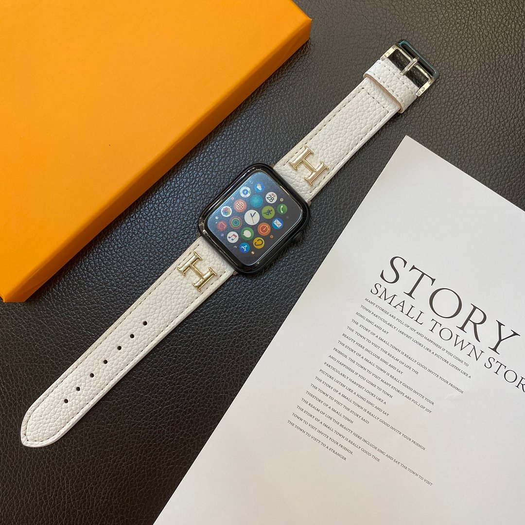 Genuine Pattern Leather Apple Watch Strap