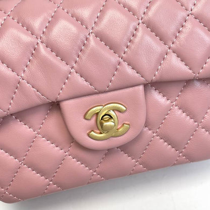 Chanel Mini Classic Lambskin Pearl Crush Flap Crossbody Bag