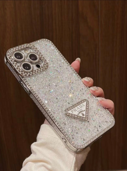 Glittery Clear Lux Phone case