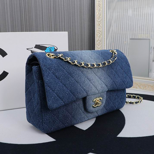 Chanel Mini Rectangular Bag - Blue Ombre Denim (NWT) 25cm