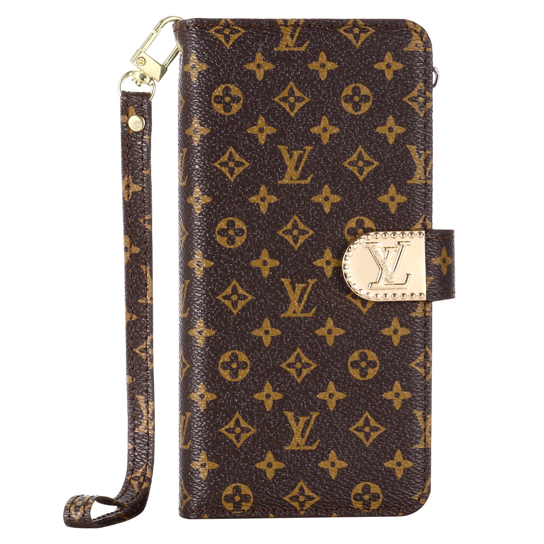 MONOGRAM CANVAS LEATHER WALLET SAMSUNG MOBILE PHONE CASE