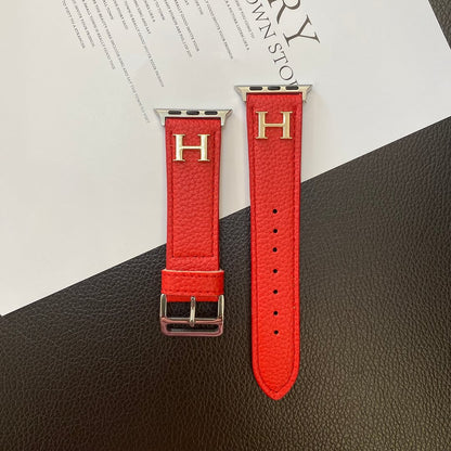 Genuine Pattern Leather Apple Watch Strap