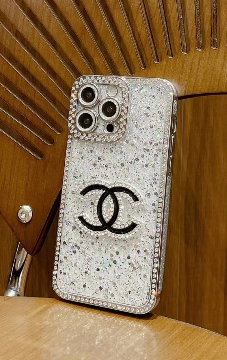 Glittery Clear Lux Phone case