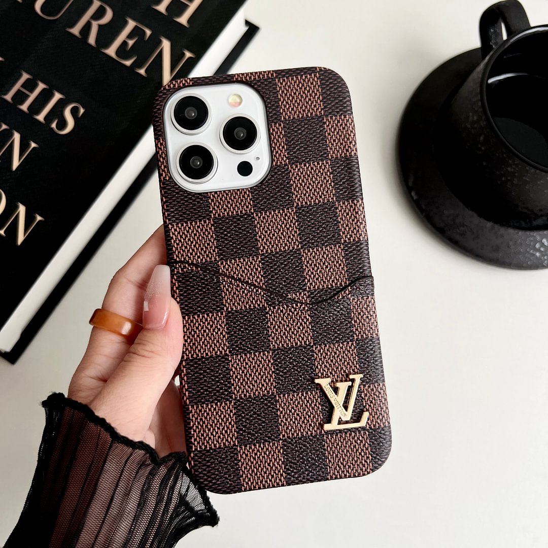 Classic Leather Monogram iPhone Case Card Holder