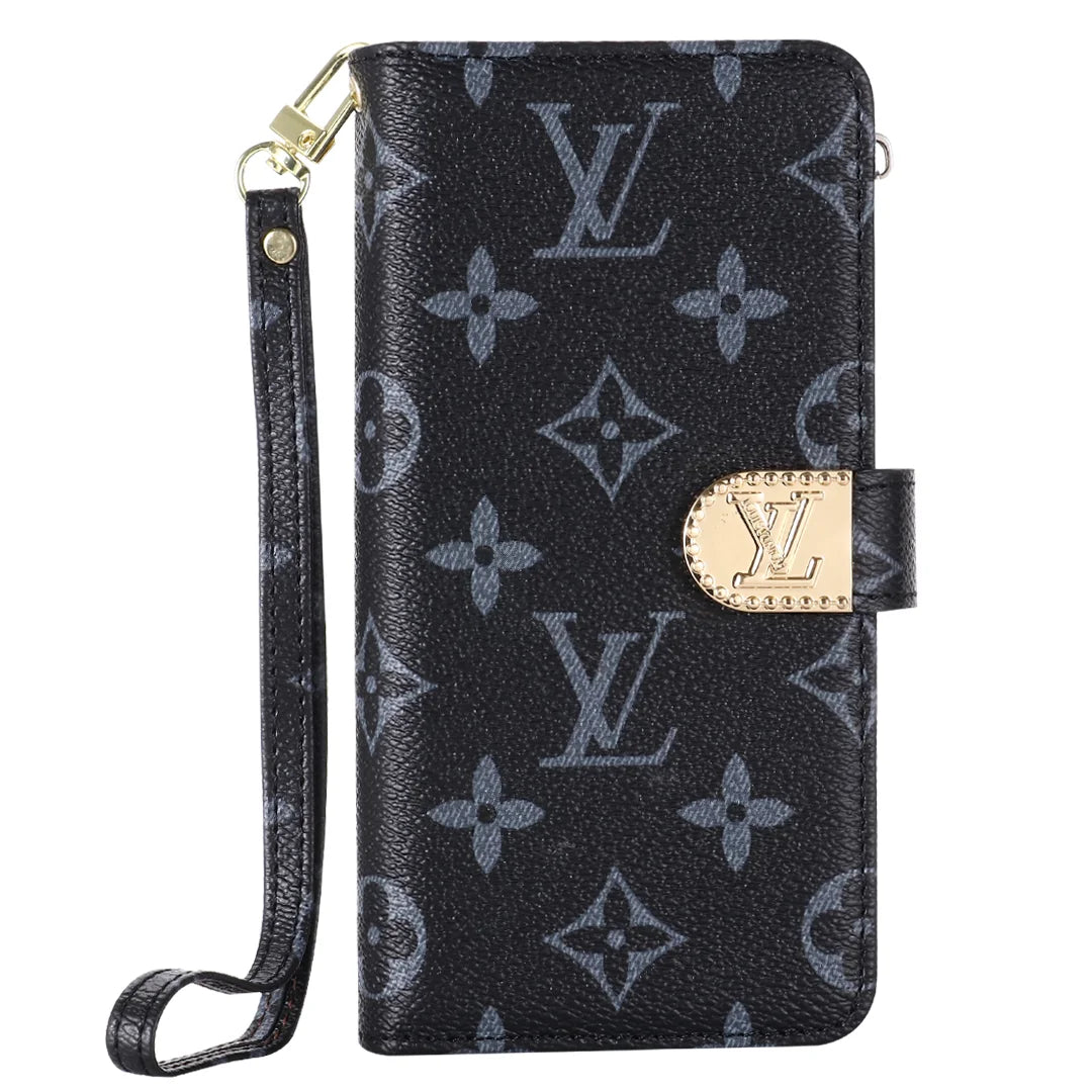 MONOGRAM CANVAS LEATHER WALLET SAMSUNG MOBILE PHONE CASE