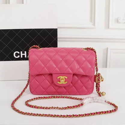 Chanel Mini Classic Lambskin Pearl Crush Flap Crossbody Bag