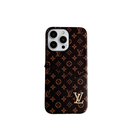 Classic Leather Monogram iPhone Case Card Holder