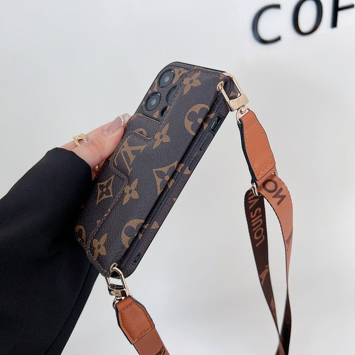 Luxury Side Card Holder Crossbody iPhone Case