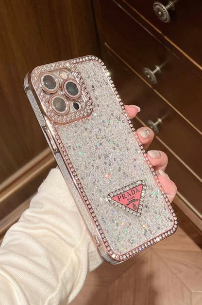 Glittery Clear Lux Phone case