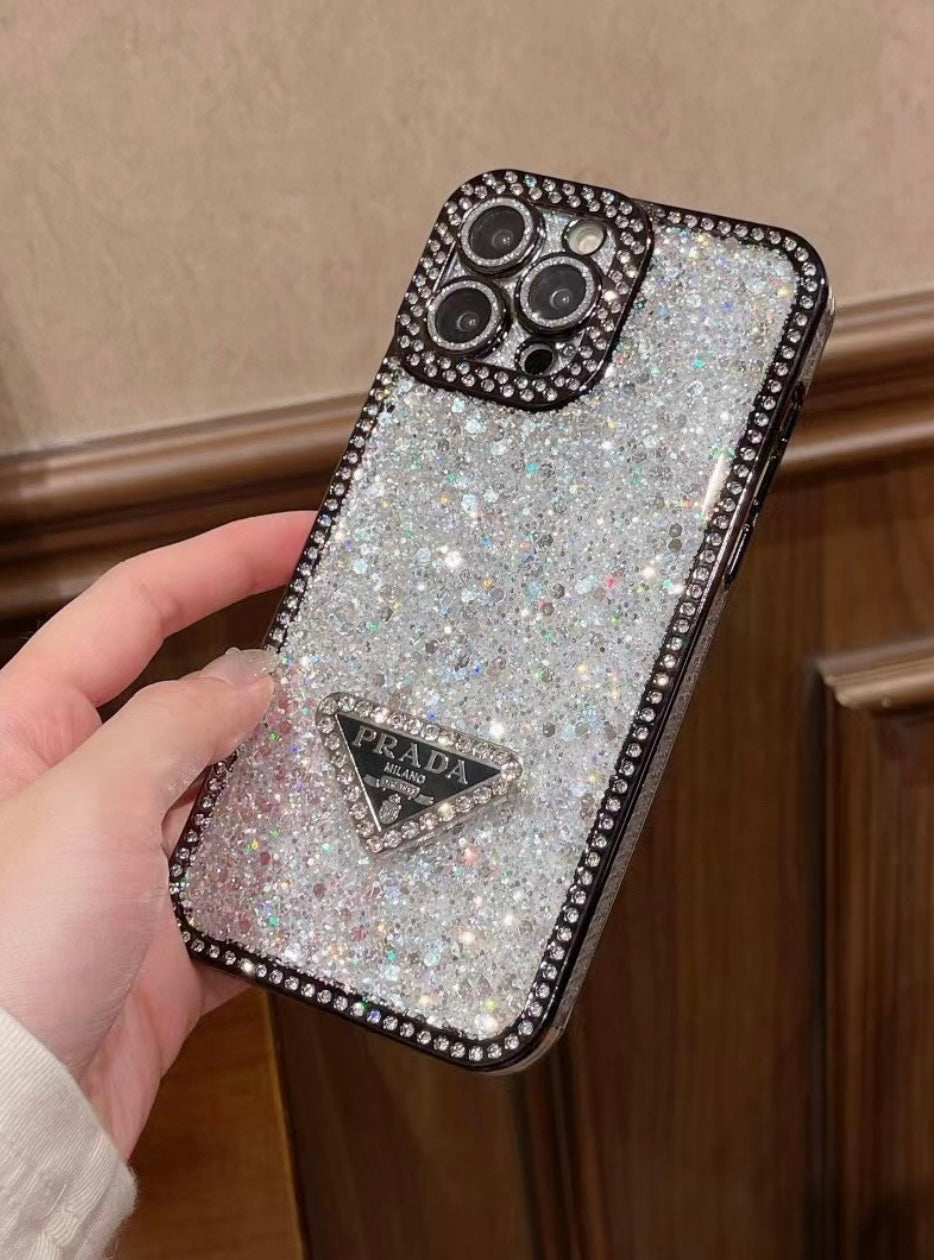 Glittery Clear Lux Phone case